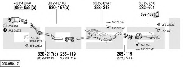 BOSAL 090.950.17 Exhaust System